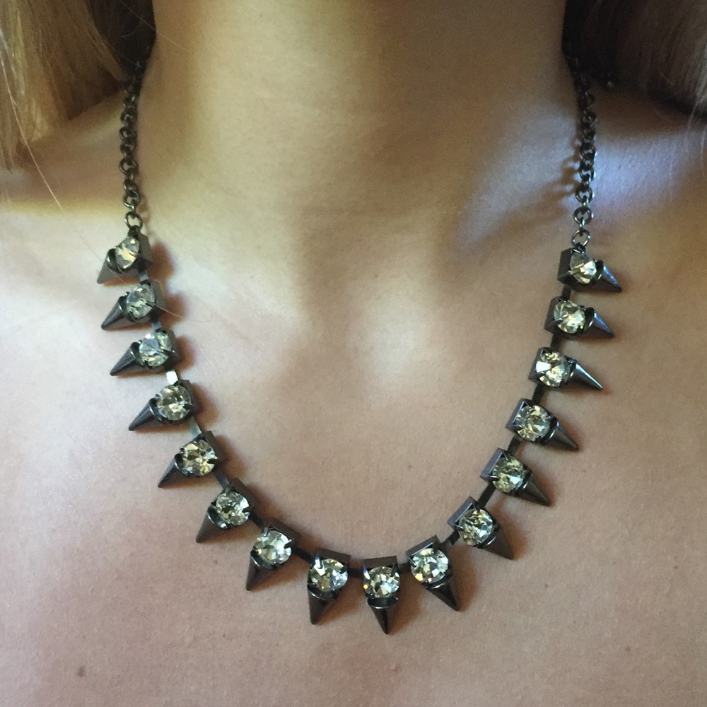 NASTY GAL Silver studded necklace